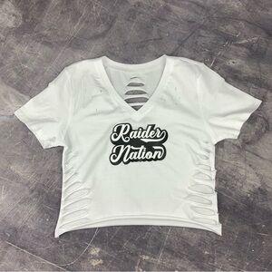 Handmade Las Vegas Raider Football Team Crop Top Shirt, Vegas Outfit, LV Fan